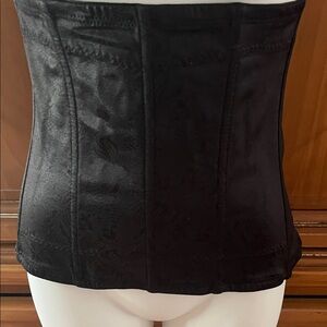 Flexees Black Waist Cincher Corset Top - Sleek Shapewear